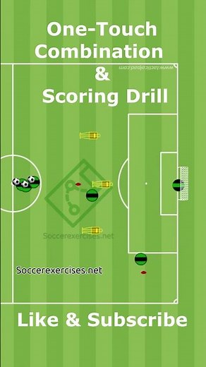One Touch Combination & Scoring Drill | Movement, Passing & Finishing Behind the Defense