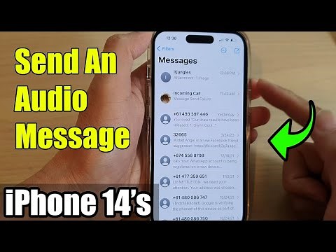 iPhone 14's/14 Pro Max: How to Send An Audio Message