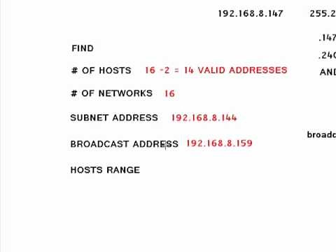 Class C Networks subnet calculations
