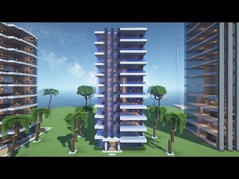 Minecraft tutorial: How to build a Minecraft apartment #8 & full interior (STRAIGHTFORWARD TUTORIAL)