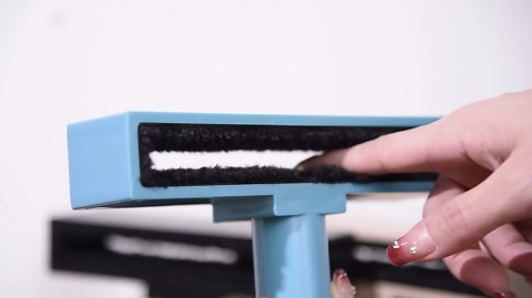 Cleaning Vacuum Cleaner, Ceiling Fan Cleaner Duster with Vacuum Attachment for High Ceiling-Furniture Cleaning, Ceiling Fan Cleaning Tool Accessories for Most Vacuum Cleaners (01_Blue)