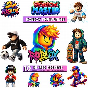Roblox PNG Bundle: 10 Transparent High-res Game Clipart Graphics (digital Download) - Etsy