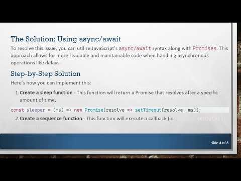 Implementing a Delays Between Function Calls in JavaScript