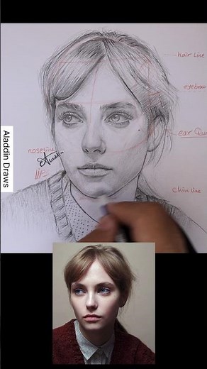 How I approach Loomis method portrait drawing #loomismethod #portraitdrawing #pencilportrait #art