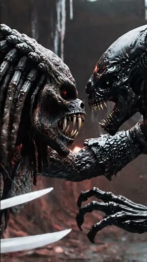 Predator vs Alien Fight scene