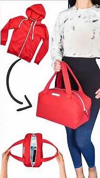 DIY Travel Bag from old Hoodie Thrift Flip Ideas 🪡 🧵✂️ 👜✌️