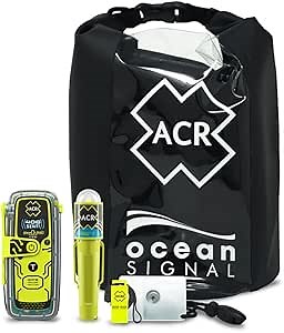 ACR ResQLink View GPS Personal Locator Beacon Survival Kit Includes a Compact Beacon, GPS Tracking, Strobe Light, Signal Mirror, and Waterproof Gear for Emergencies.