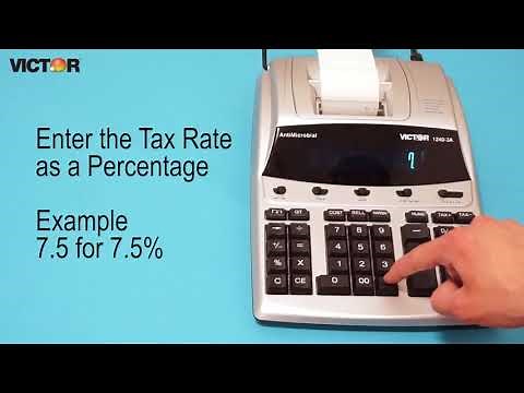 How to Set Tax Rate on Victor Models 1240-3A