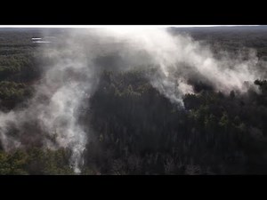 Drone video: See above scene of brush fire in Brentwood, Exeter