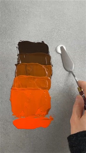 Color Mixing with Fluorescent Orange | Black & White (Acrylic Paint)