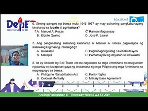 Araling Panlipunan 6 - Thursday Week2 Q3 ETUlay