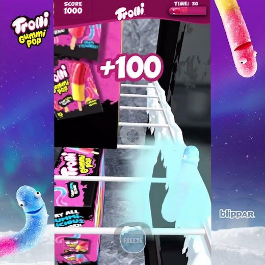Trolli Gummi Pops - 'Find and freeze em' AR experience by Blippar