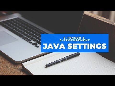 Java Settings for e-Tender and e-Procurement