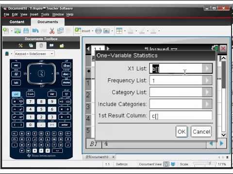 How to Use TI-nspire to Calculate Mean, Standard Deviation etc