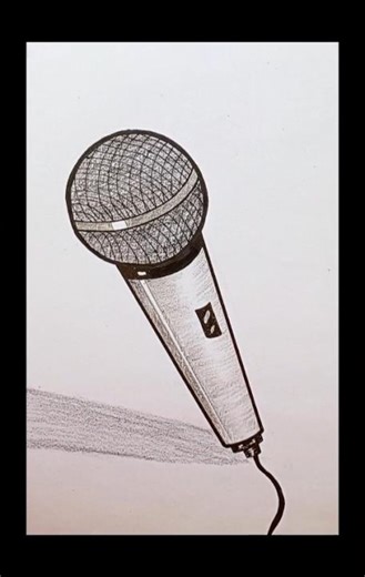 How to draw Microphone 🎤 step by step | Microphone drawing|#shorts ...