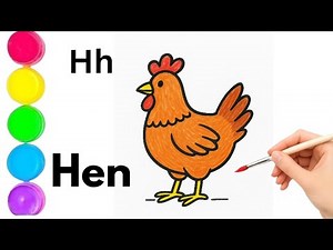 How to draw a Hen Step by Step | Easy Drawing for kids