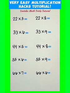 1.2K views · 32 reactions | Very Fast Multiplication Tricks | Math Tricks Tutorial | Facebook
