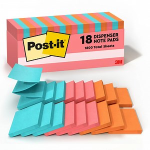 Post-it Dispenser Pop-up Notes, 3 in x 3 in, Poptimistic, 18 Pads