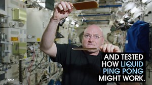 In space you can play ping pong with water. | IFLScience