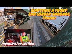 Emptying a Full Garbage truck at The Incinerator (Front End Loader) 🚛🔥👷🏼‍♂️