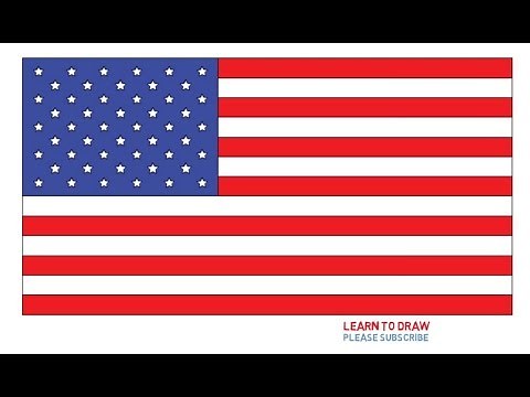 How To Draw The United States Flag Step By Step Easy