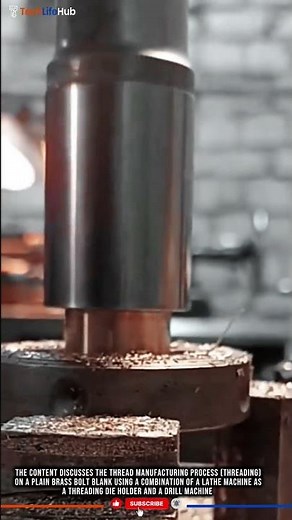 Innovation Automated Threading: Fast, Precise Brass Bolt Threading with Die #tech