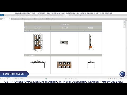 Legends Table | Revit Architecture Students Work