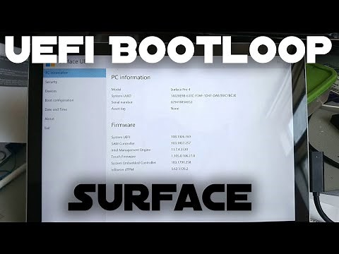 Rescue Surface Pro 4 stuck at UEFI, or when changing SSD