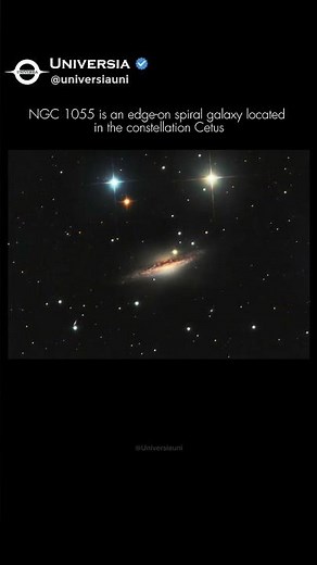 NGC 1055: A Stunning Edge-On Spiral Galaxy in Cetus