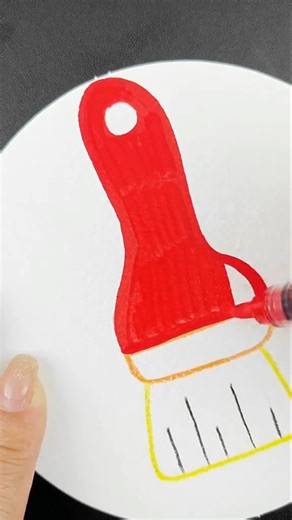 🖌️ When the Paint Brush Decides to Be the Artist! 😂🎨 #art #drawing #painting #coloring