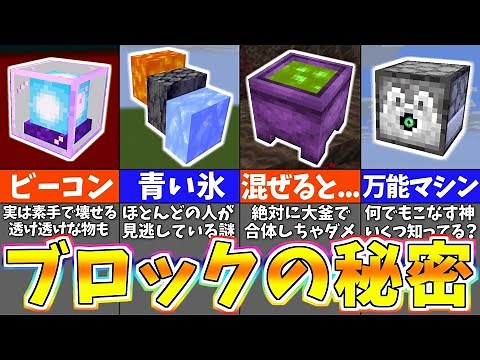 【マイクラ】ブロックに隠された裏技・小ネタ２０選【まいくら・マインクラフト】