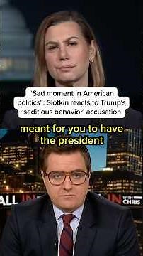 'Sad moment in American politics': Slotkin reacts to Trump's 'seditious behavior' accusation