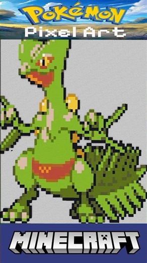 Minecraft Pokémon Pixel Art Timelapse - #254 Sceptile
