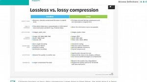Compare lossless and lossy compression techniques based on what... | Filo