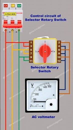 Voltmeter connection using Rotary Selector Switch – Quick & Easy Wiring!