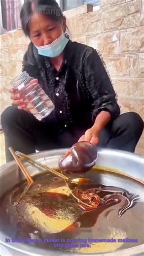 Homemade Maltose: Pouring into Jars