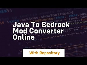 java to bedrock mod converter online