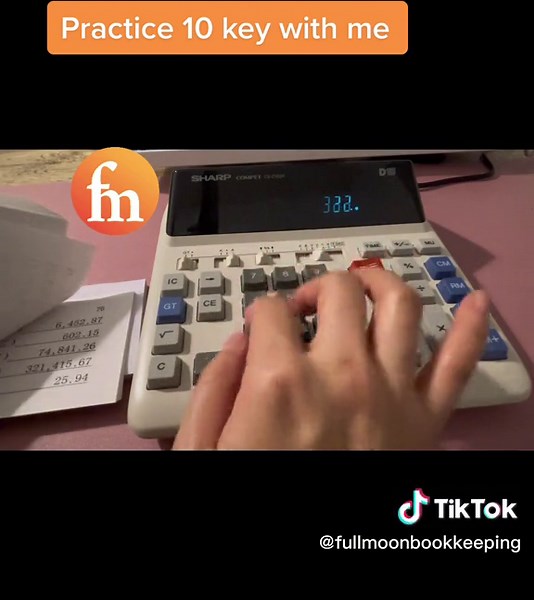 Practice tuping the calculator daily#10keys #calculator #bookkeeping #10keytyping