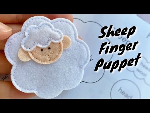 Felt Animal Finger Puppets | Sheep Finger Puppet