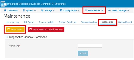 PowerEdge: How to Reset the Integrated Dell Remote Access Controller (iDRAC)