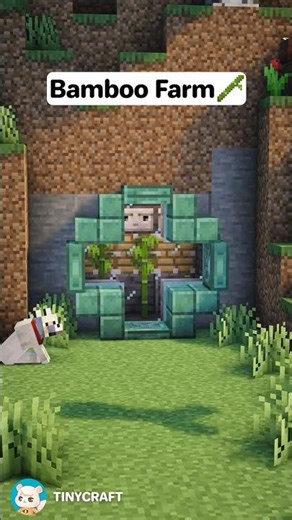 Minecraft Easy Bamboo Farm Tutorial 1.21 🎍 #minecraft