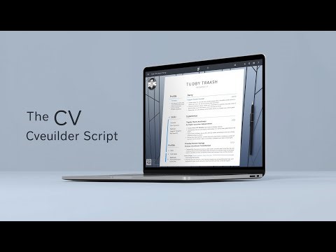 CV Builder Script 2025 | Professional Resume Maker with Templates, Color Picker & Export