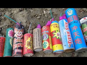 Lighting big firecracker fireworks