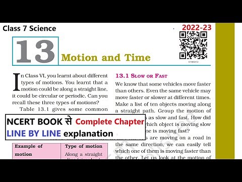 Motion and Time : Class 7 Science Chapter 13 [Full Chapter]