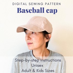 Baseball Cap Sewing Pattern – PDF Download | Unisex Adult & Kids Sizes Adjustable Fit - Etsy
