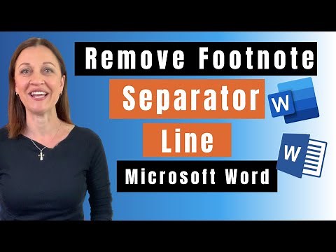 HOW TO Remove Footnote Line in Word