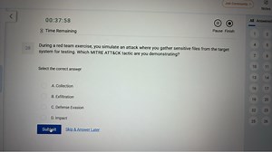 During a red team exercise, you simulate an attack where you ga... | Filo