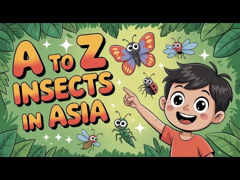 A to Z Insects in Asia 🐜🦋 | Fun Learning for Kids with Cute Cartoon Bugs