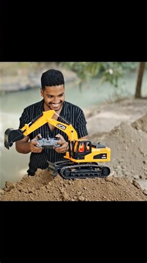 RC backhoe loader work from forest #shorts