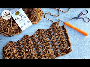 How To Crochet An Easy Lace Stitch / Ideal For Blankets / Shawls / Throws / Simple Shells V-Stitch